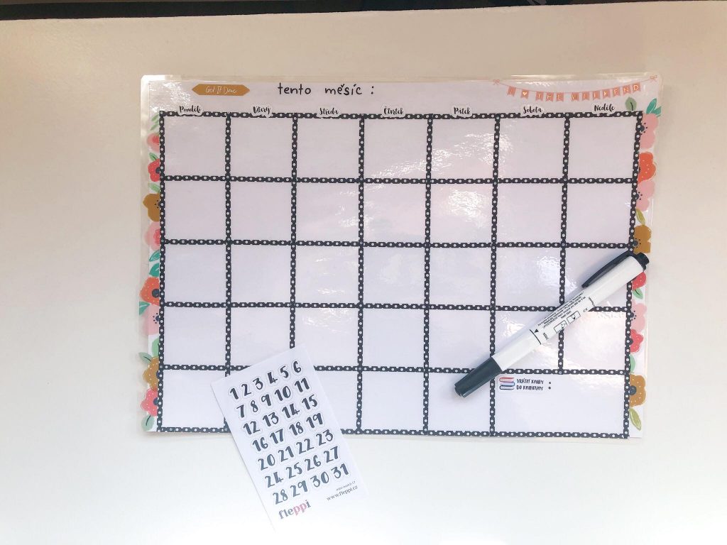 DIY kreativní rozvrh hodin a kalendář